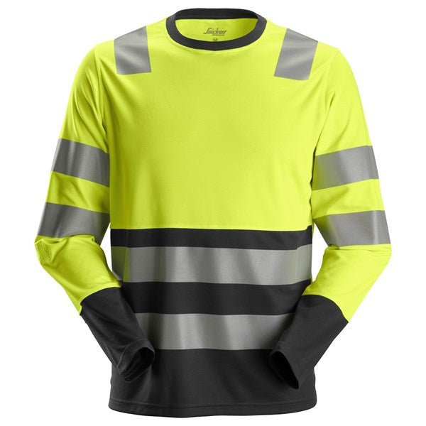 2433 AllroundWork, High-Vis T-shirt met Lange Mouwen Klasse 2