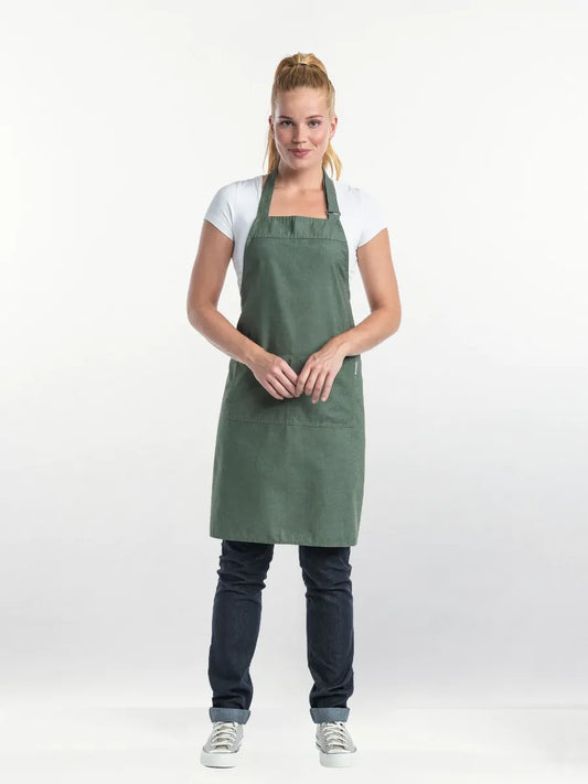 Bib Apron Base Moss Green W70 - L85