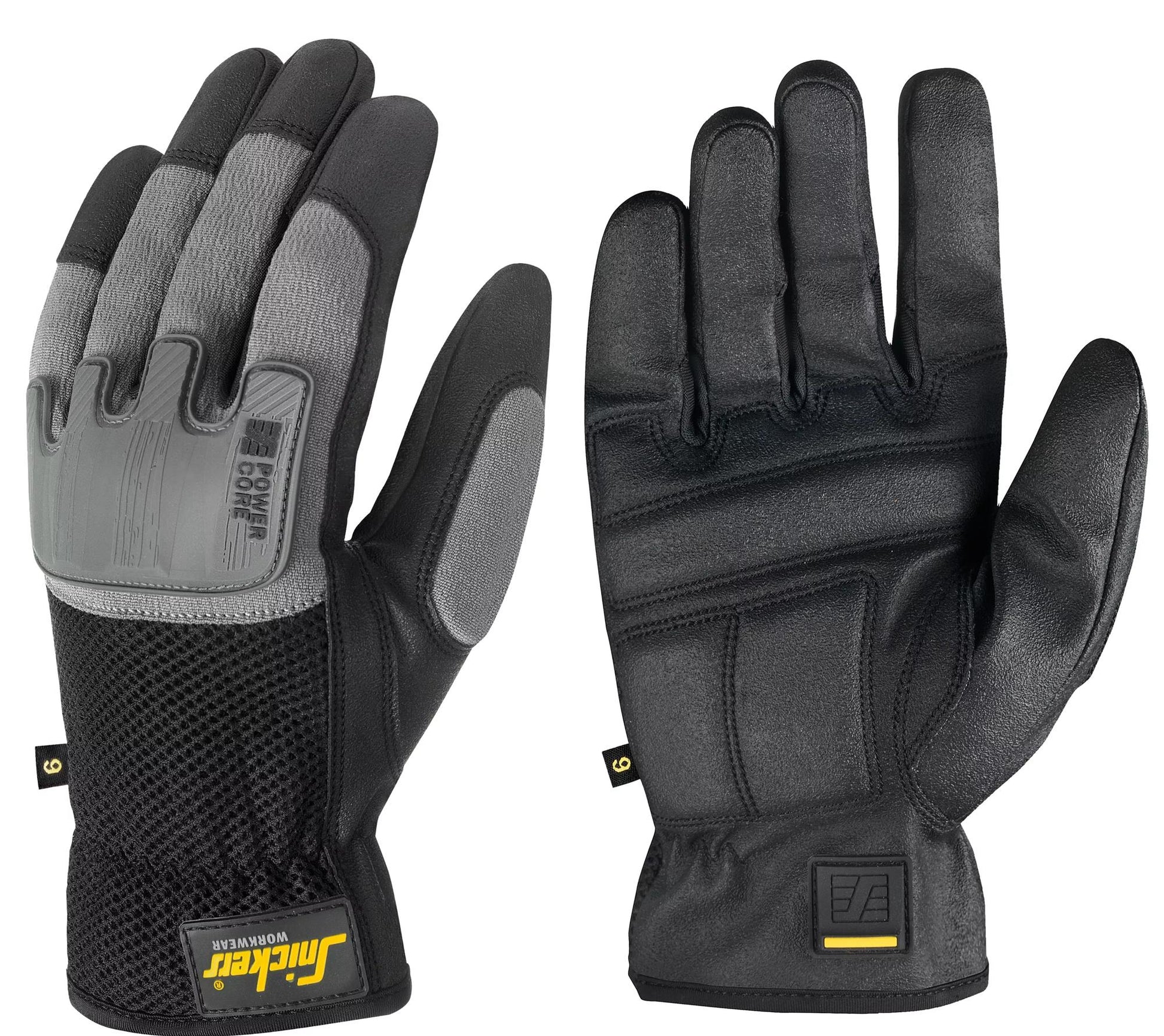 Snickers 9585 Power Core Handschoenen Zwart/Rotsgrijs